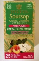 Mängden socker i soursop peach flavor green tea