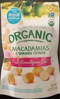 Mängden socker i Organic Macadamia Nuts