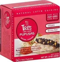 Mängden socker i Tres black bean & sweet corn pupusas