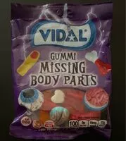 Mängden socker i Halloween gummi missing body parts