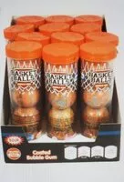 Mängden socker i Super sports balls bubble gum tubes