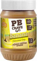 Mängden socker i Crave banana chocolate chip peanut butter spread