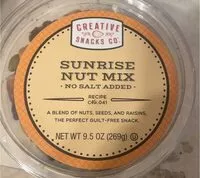 Mängden socker i Sunrise Nut Mix