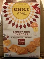 Mängden socker i Smoky BBQ Cheddar Almond Flour Crackers