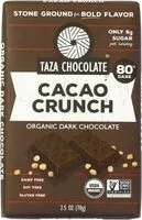 Mängden socker i Cacao Crunch Organic Dark Chocolate