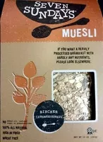 Mängden socker i Seven sundays, unsweetened bircher muesli