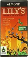 Mängden socker i Lilys sweets almond dark chocolate bar