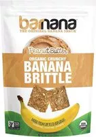 Mängden socker i Organic crunchy banana brittle peanut butter