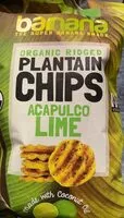 Mängden socker i Organic plantain chips acapulco lime ounce salty
