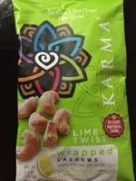Mängden socker i Lime twist wrapped cashews, lime twist