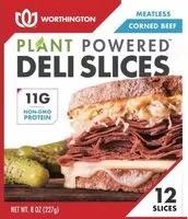 Mängden socker i Worthington meatless corned beef deli slices