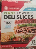 Mängden socker i Meatless turkey deli slices, turkey