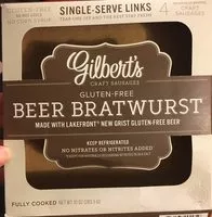 Socker och näringsämnen i Gilbert s craft sausages