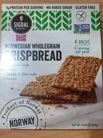 Mängden socker i Norwegian wholegrain crispbread