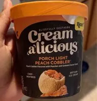 Mängden socker i Porch Light Peach Cobbler Ice Cream