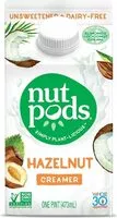 Mängden socker i Nut pods hazelnut unsweetened dairy-free creamer