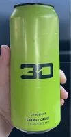 Mängden socker i 3D Citrus Mist Energy Drink