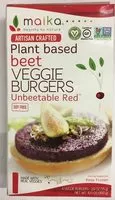 Mängden socker i Maika, Artisan Crafted Veggie Burgers, Beet