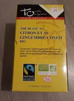 Mängden socker i Thé Blanc Citron, Gingembre Confit Bio - 24 Sachets - Touch Organic