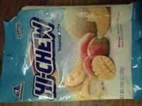 Mängden socker i Immensely fruity intensely chewy candy tropical mix, kiwi, pineapple, mango