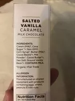 Mängden socker i Theo, milk chocolate, salted vanilla caramel
