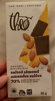 Mängden socker i 70% Cocoa Salted Almond Dark Chocolate