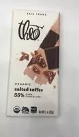Mängden socker i Chocolate salted toffee dark chocolate bar organic