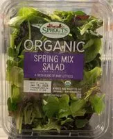 Mängden socker i Organic Spring Salad Mix