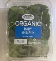 Mängden socker i Organic baby spinach