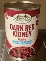 Mängden socker i Dark red kidney beans