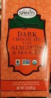 Mängden socker i Sprouts organic dark chocolate with almonds and sea salt