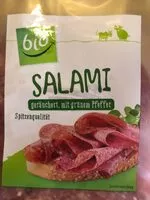 Mängden socker i Salami geräuchert, mit grünem Pfeffer