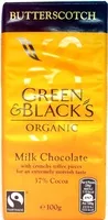 Mängden socker i Green & Black's Organic Butterscotch Milk Chocolate 37% Cocoa