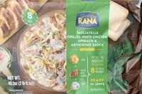 Mängden socker i Tagliatelle grilled white chicken spinach and artichoke sauce