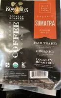 Mängden socker i Organic Sumatra medium roast coffee