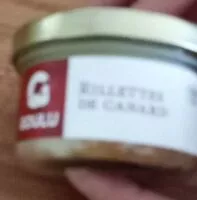 Mängden socker i Rillettes de canard