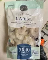 Mängden socker i Peeled & deveined tail on raw shrimp