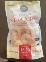 Mängden socker i Peeled & deveined tail on cooked shrimp