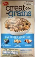 Mängden socker i Great Grains Cereal, Blueberry Morning