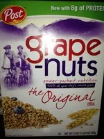 Mängden socker i Post grape nuts