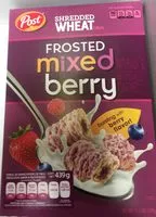 Mängden socker i Shredded wheat frosted cereal, mixed berry