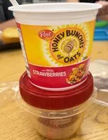 Mängden socker i honey bunches of oats with real strawberries