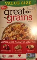 Mängden socker i Great Grains Cereal