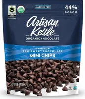 Mängden socker i Organic semisweet chocolate mini chips