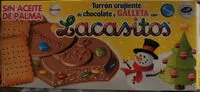 Mängden socker i turrón crujiente de chocolate y galleta con lacasitos