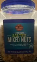 Mängden socker i Wellsley Farms Extra Fancy Salted Muxed Nuts