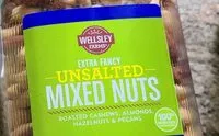 Mängden socker i Unsalted mixed nuts