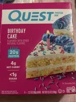 Mängden socker i Birthday cake protein bar, birthday cake