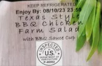 Mängden socker i Texas Style BBQ Chicken Farm Salad with BBQ Sauce Cup