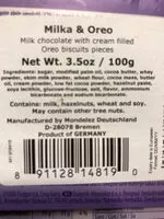 Mängden socker i Choc bar choc bar oreo cream